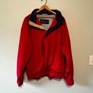 Vintage Lifes Adventures Dash Red Jacket XL Lightweight Windbreaker Full Zip